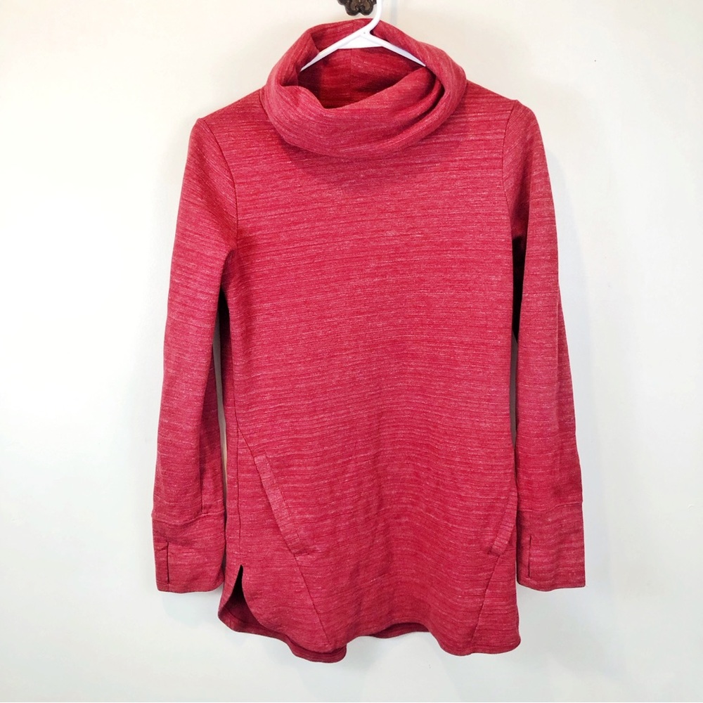 Duluth Trading Co Women’s Deux More Double Knit Cowlneck Tunic Red Size XS